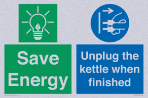 Save Energy, Unplug the kettle when finished
